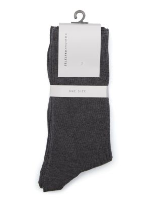 SHDPETE 3-PACK COTTON RIB SOCK NOOS Grey 16053059