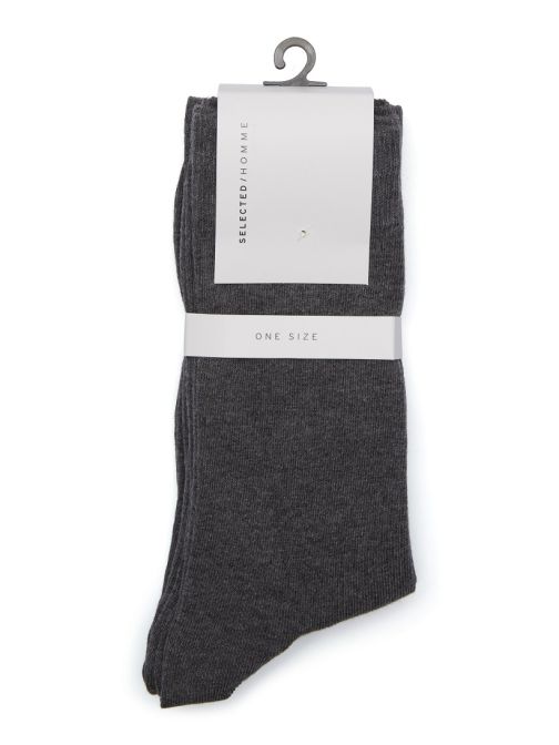 SHDPETE 3-PACK COTTON RIB SOCK NOOS Grey