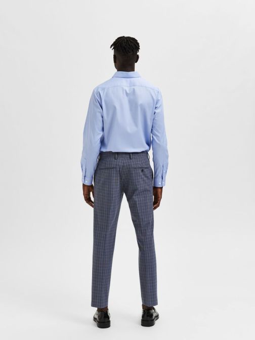 SLIM FIT CHECKED TROUSERS