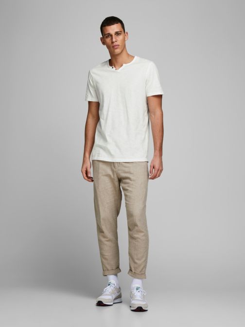 SPLIT NECK T-SHIRT