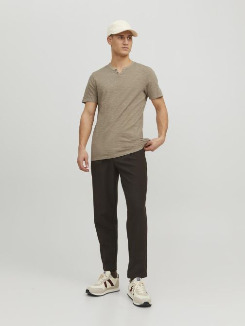 SPLIT NECK T-SHIRT
