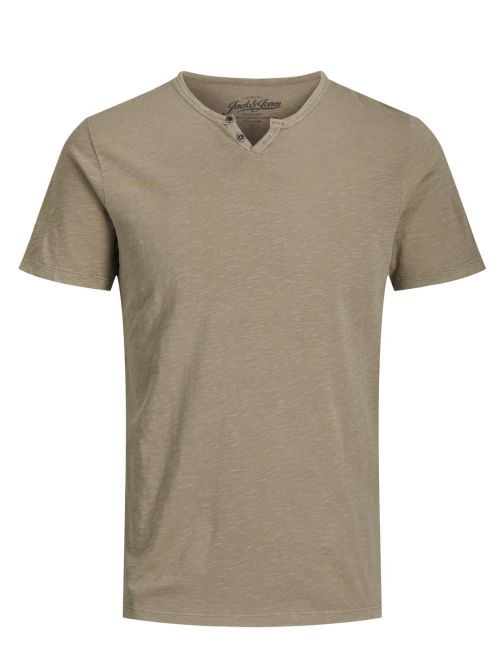SPLIT NECK T-SHIRT