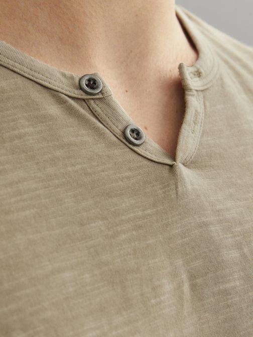 SPLIT NECK T-SHIRT
