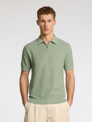 KNITTED HALF ZIP POLO SHIRT 16096388