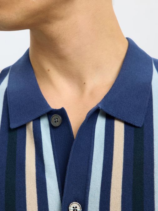KNITTED STRIPED CARDIGAN