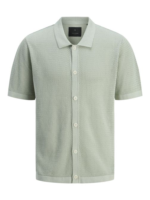 KNITTED POLO CARDIGAN