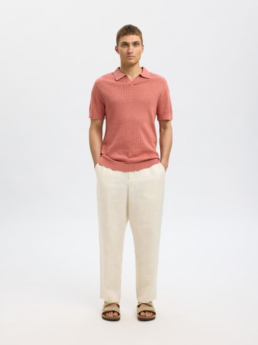 STRUCTURED KNITTED POLO SHIRT