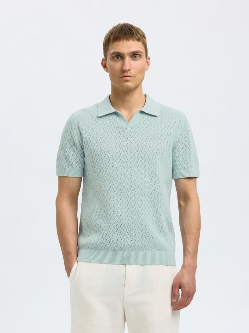 STRUCTURED KNITTED POLO SHIRT