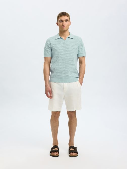 STRUCTURED KNITTED POLO SHIRT