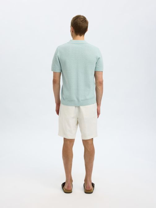 STRUCTURED KNITTED POLO SHIRT