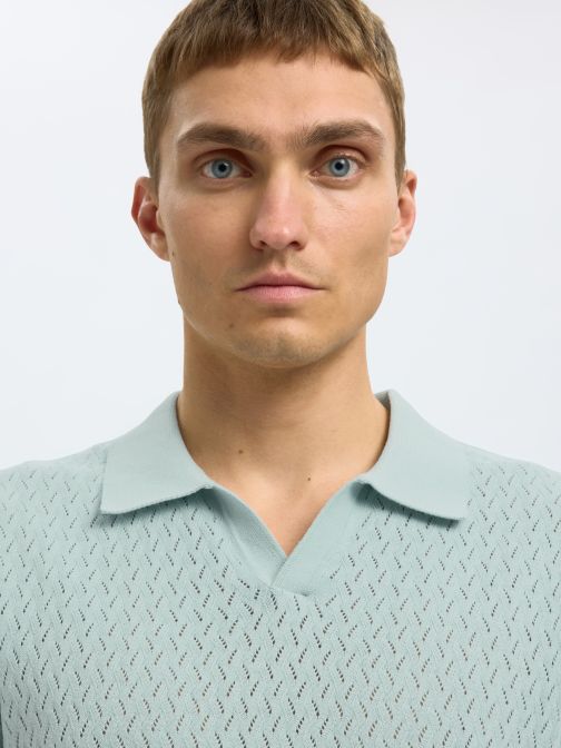 STRUCTURED KNITTED POLO SHIRT