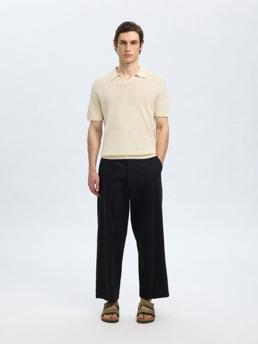 STRUCTURED KNITTED POLO SHIRT