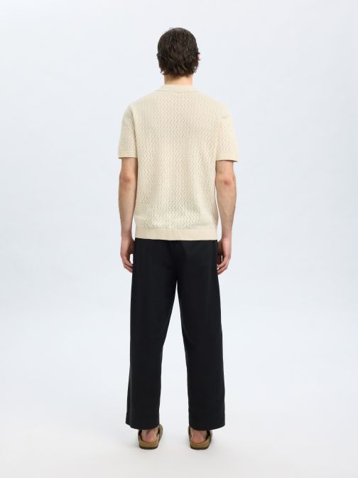 STRUCTURED KNITTED POLO SHIRT