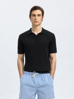STRUCTURED KNITTED POLO SHIRT 16097572