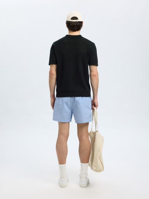 STRUCTURED KNITTED POLO SHIRT