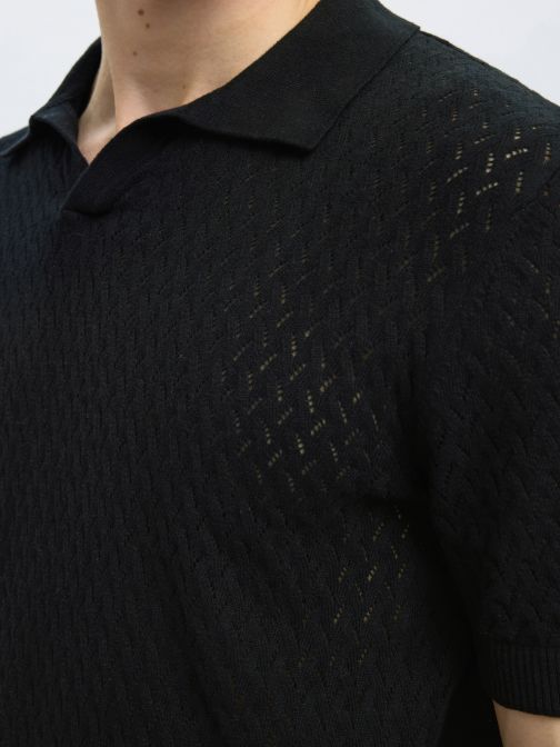 STRUCTURED KNITTED POLO SHIRT