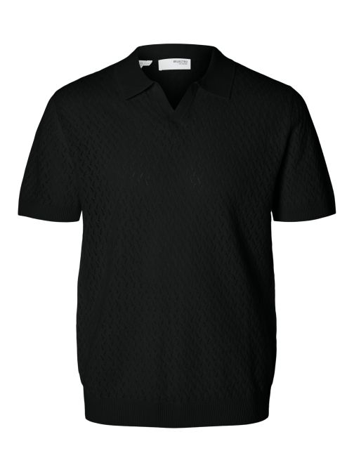 STRUCTURED KNITTED POLO SHIRT