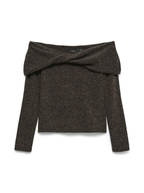 NYITOTT VÁLLÚ PULÓVER 