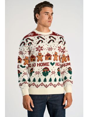 ÜNNEPI MINTÁS KÖTÖTT PULÓVER  30-805064