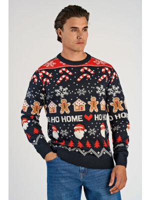 ÜNNEPI MINTÁS KÖTÖTT PULÓVER  30-805064