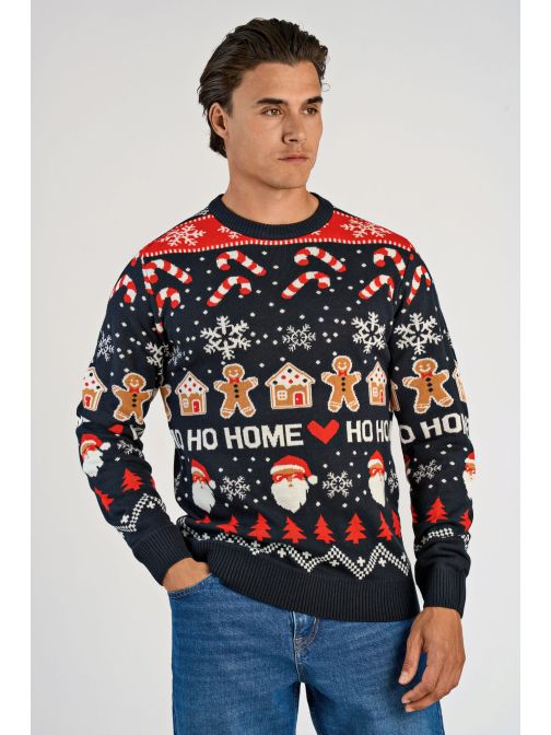 ÜNNEPI MINTÁS KÖTÖTT PULÓVER 