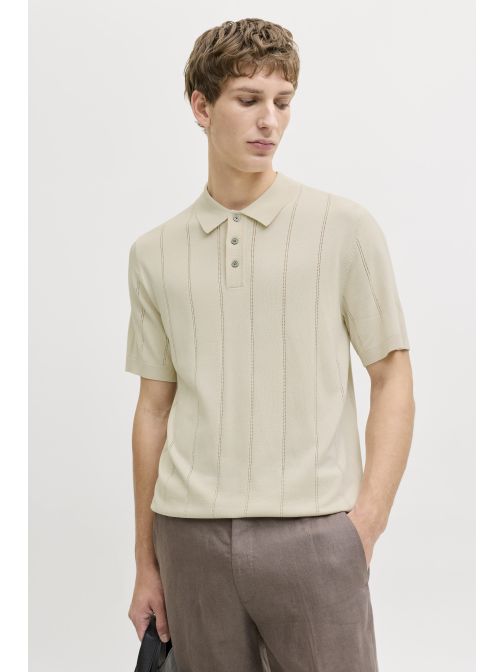 STRUCTURED KNITTED POLO SHIRT