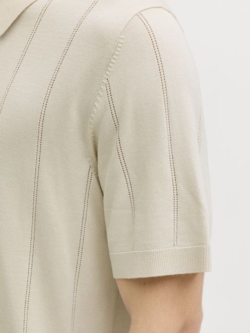 STRUCTURED KNITTED POLO SHIRT