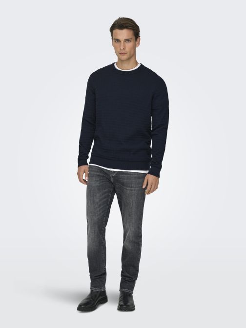 STRUKTÚRÁLT KÖTÖTT PULÓVER 