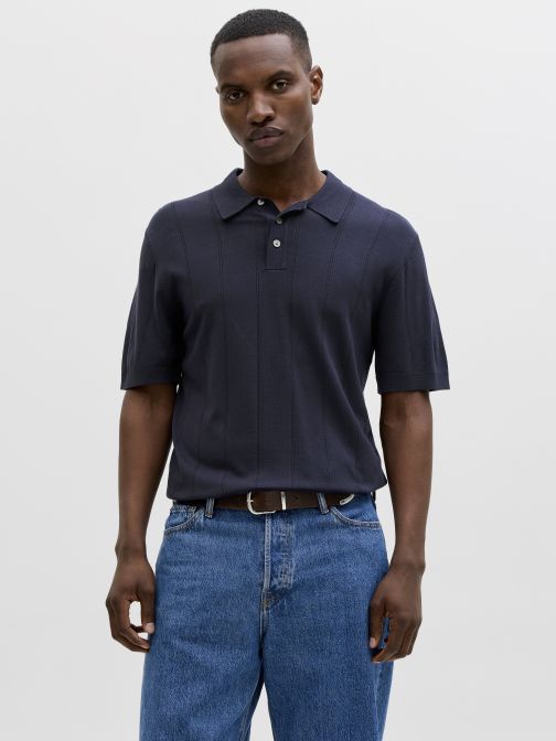 STRUCTURED KNITTED POLO SHIRT