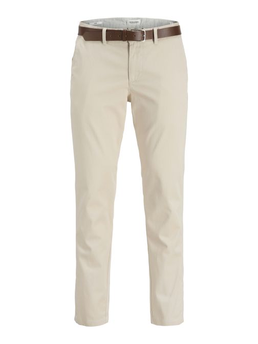 SLIM FIT CHINO PANTS WITH BELT