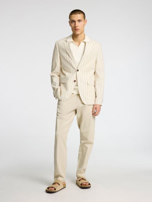 LENVÁSZONTARTALMÚ REGULAR FIT SPORTZAKÓ 