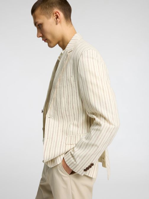 LENVÁSZONTARTALMÚ REGULAR FIT SPORTZAKÓ 