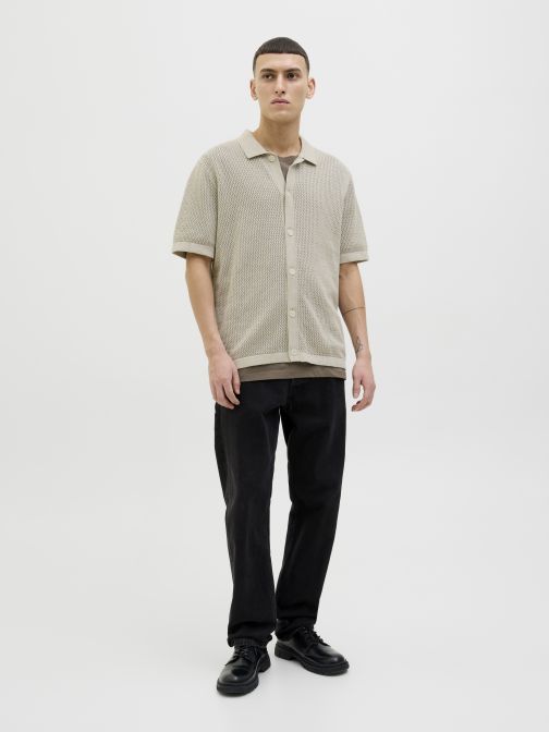 KNITTED POLO CARDIGAN
