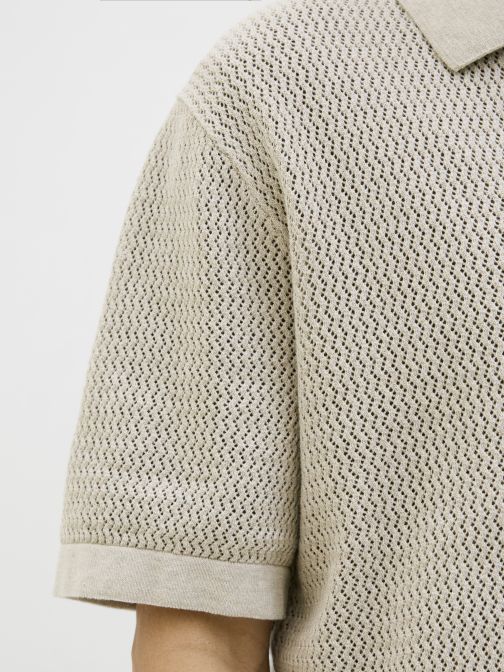 KNITTED POLO CARDIGAN