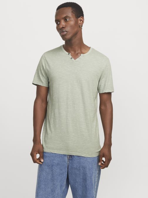 SPLIT NECK T-SHIRT