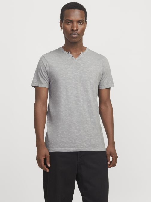SPLIT NECK T-SHIRT
