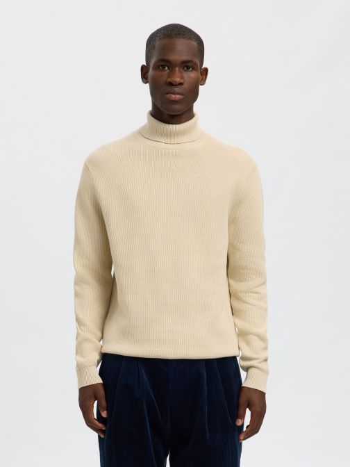 KNITTED ROLL NECK PULLOVER