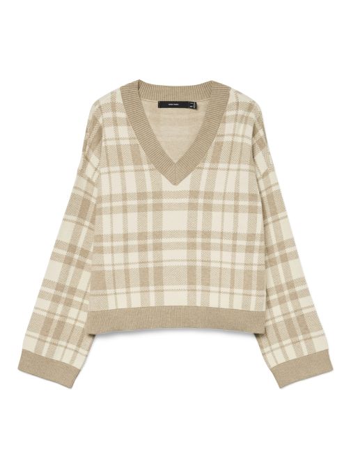 V-NYAKÚ KÖTÖTT PULÓVER 